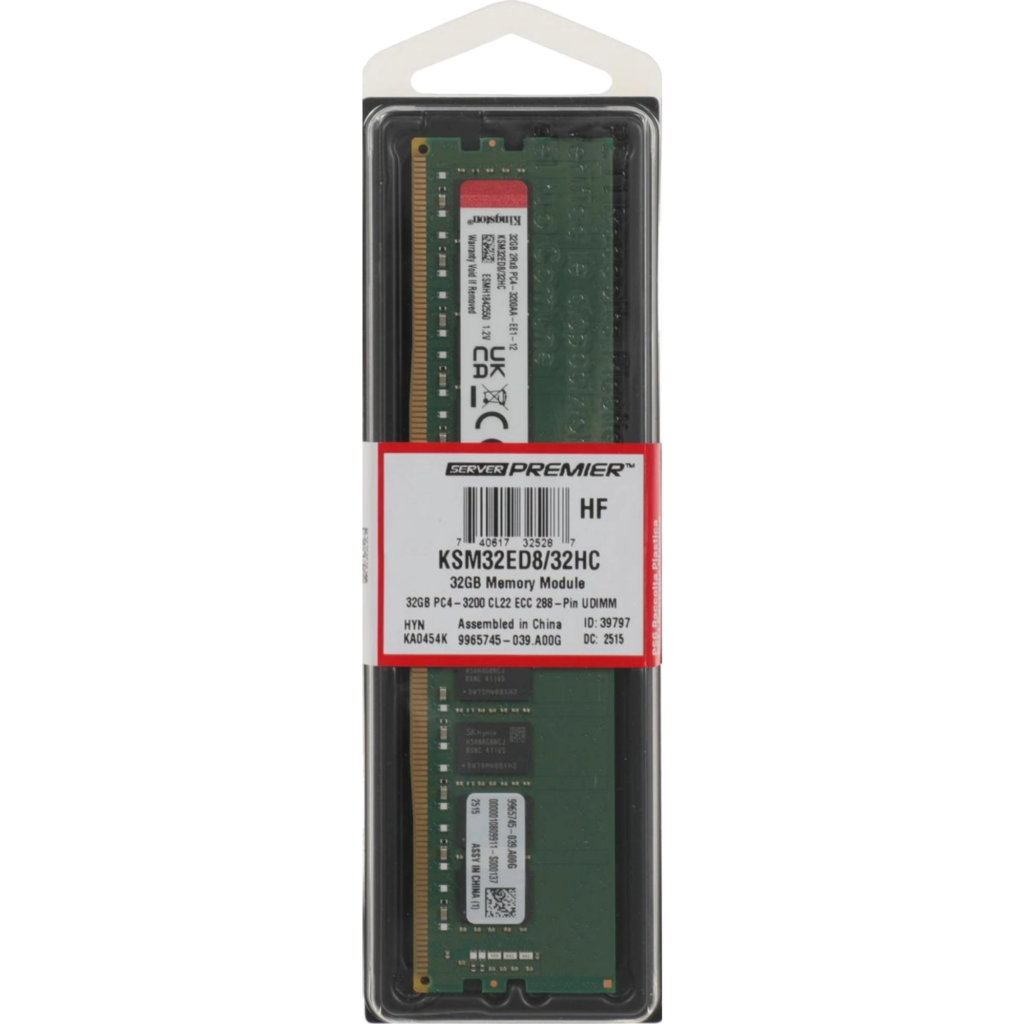 Kingston-Server_Premier_KSM32ED8_32HC_DDR4U_Green_Box Kingston Server Premier DDR4 U-DIMM | RAM-KTSPD4U